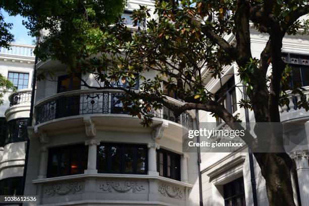 prada rong zhai mansion, old french concession of shanghai, china - french concession stock pictures, royalty-free photos & images