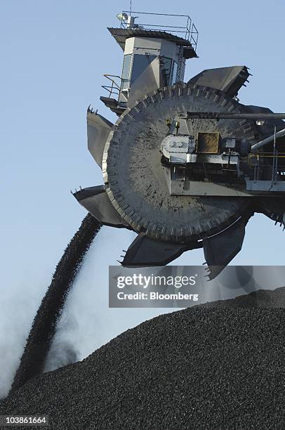 This is an undated company photograph of Rio Tinto Group's coal operations in Australia, provided to the media on Monday, Jan. 21, 2008. BHP Billiton...