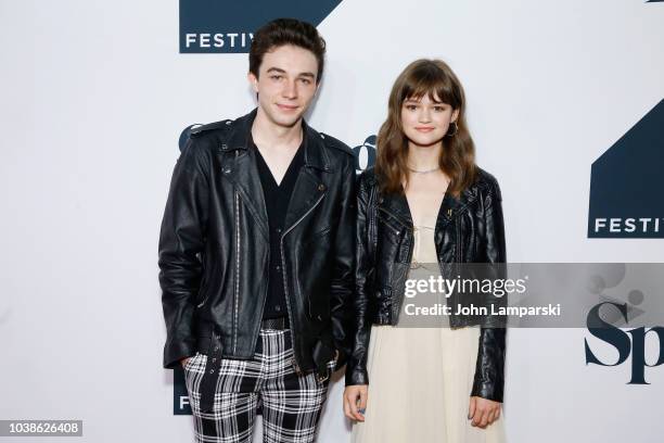 Mark McKenna and Ciara Bravo attend the "Wayne" World Premiere during the 2018 Tribeca TV Festival at Spring Studios on September 23, 2018 in New...