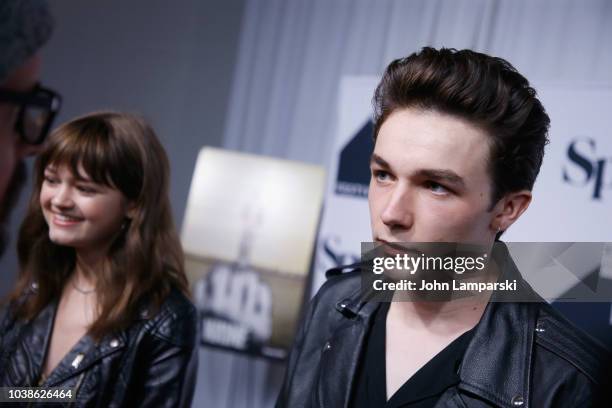 Ciara Bravo and Mark McKenna attend the "Wayne" World Premiere during the 2018 Tribeca TV Festival at Spring Studios on September 23, 2018 in New...