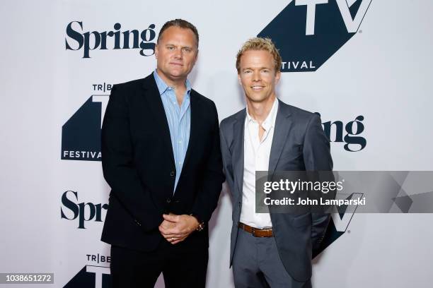 Kirk Ward and Greg Coolidge attends the "Wayne" World Premiere during the 2018 Tribeca TV Festival at Spring Studios on September 23, 2018 in New...