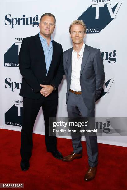 Kirk Ward and Greg Coolidge attend the "Wayne" World Premiere during the 2018 Tribeca TV Festival at Spring Studios on September 23, 2018 in New York...