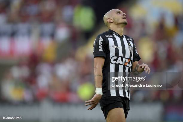 Fábio Santos of Atletico-MG reacts during the match between Flamengo and Atletico-MG as part of Brasileirao Series A 2018 at Maracana Stadium on...