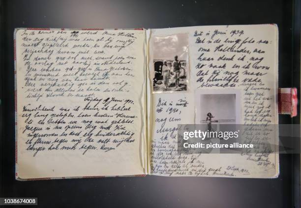 Copy of the diary of Anne Frank can be seen in an exhibition in Frankfurt, Germany, 24 March 2017. At the end of March this year the exhibition "Anne...