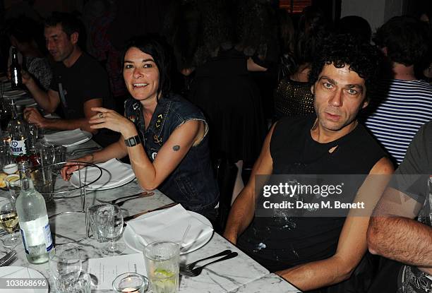Sue Webster and Tim Noble attend the launch party for Bella Freud and Susie Bick's first design collaboration, at Bistrotheque on September 6, 2010...