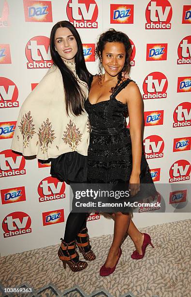 Katie McGrath and Angel Coulby arrive at the TVChoice Awards 2010 held at The Dorchester on September 6, 2010 in London, England.