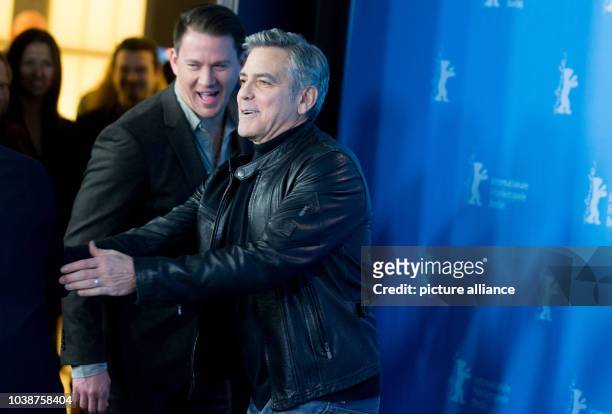 66th International Film Festival in Berlin, Germany, 11 February 2016. Photo call _Hail Ceasar!_: George Clooney , Channing Tatum . The film is shown...