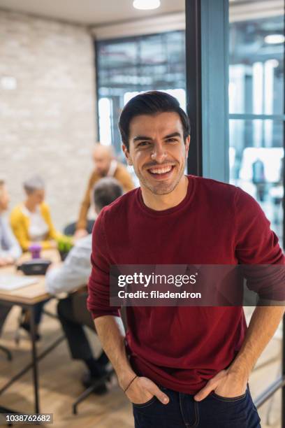 portrait of a modern businessman - office wellbeing stock pictures, royalty-free photos & images