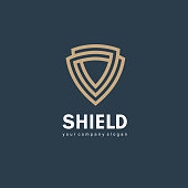 Vector icon design template. Shield sign