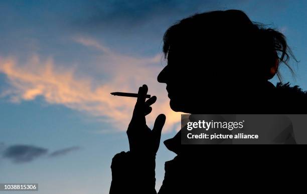Man smokes a cigarette in Berlin, Germany, 26 May 2014. World No Tobacco Day is observed on 31 May 2014. About thirty percent of Germans between age...