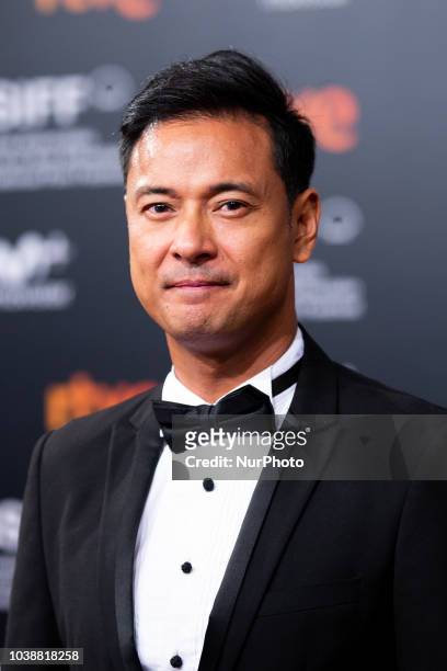 Allen Dizon during the 'Alpha, The Right To Kill' Red Carpet at the 66th San Sebastian Film Festival, in the northern Spanish Basque city of San...