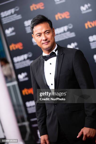 Allen Dizon during the 'Alpha, The Right To Kill' Red Carpet at the 66th San Sebastian Film Festival, in the northern Spanish Basque city of San...