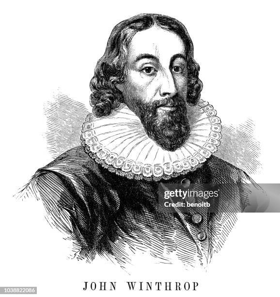 john winthrop - john winthrop attorney stock illustrations