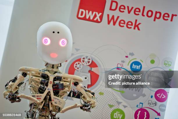 Humanoid robot named 'Roboy' is presented during the 'DWX - Developer Week' conference in Nuremberg, Germany, 15 June 2015. 'Roboy' is modeled after...