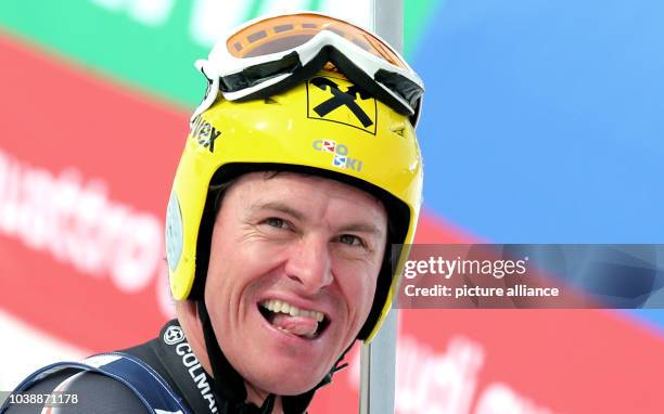 Ivica Kostelic of Croatia reacts during the men's super combined-downhill at the Alpine Skiing World Championships in Schladming, Austria, 11...