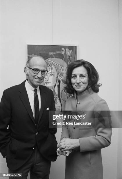 French painter, critic, and bestselling author Françoise Gilot and her husband, American medical researcher and virologist Jonas Salk , UK, 27th...