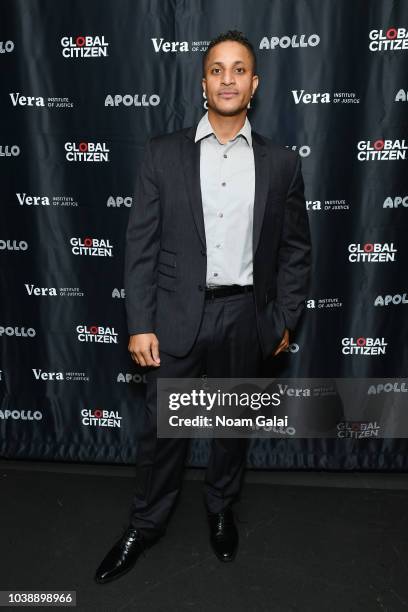 Akeem Browder attends Global Citizen Week: At What Cost? at The Apollo Theater on September 23, 2018 in New York City.