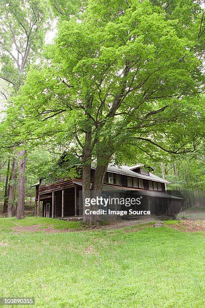 holiday home exterior, rural scene - woodstock new york stock pictures, royalty-free photos & images