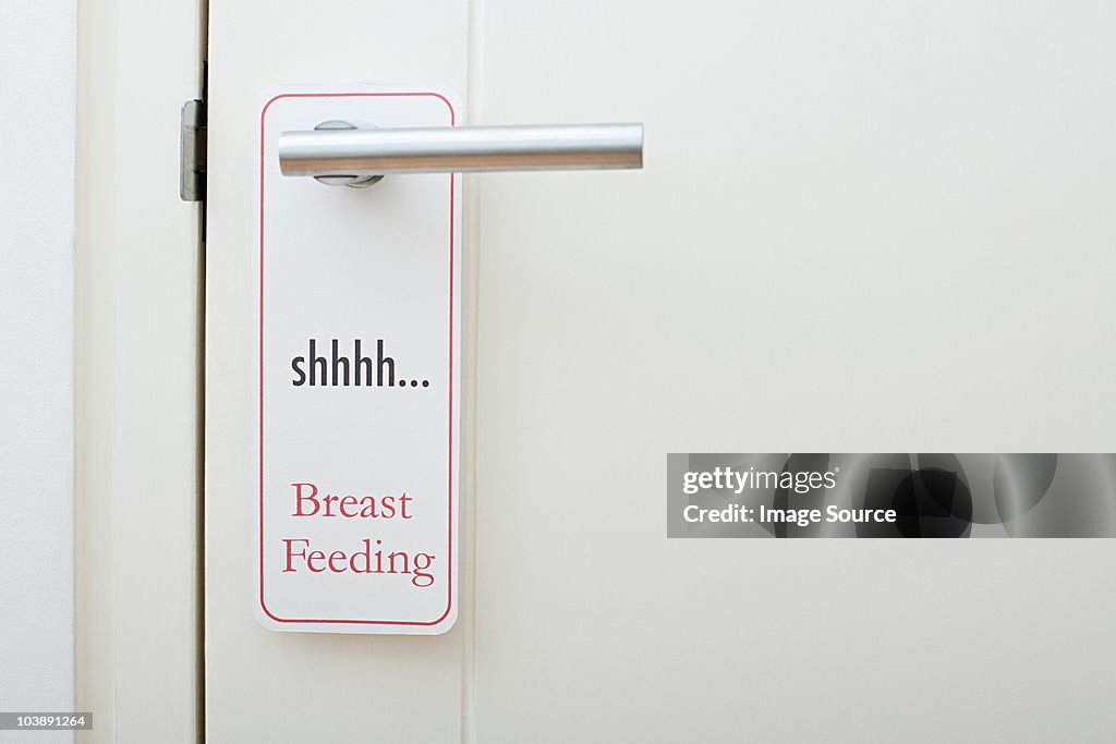 Shhhh breast feeding sign
