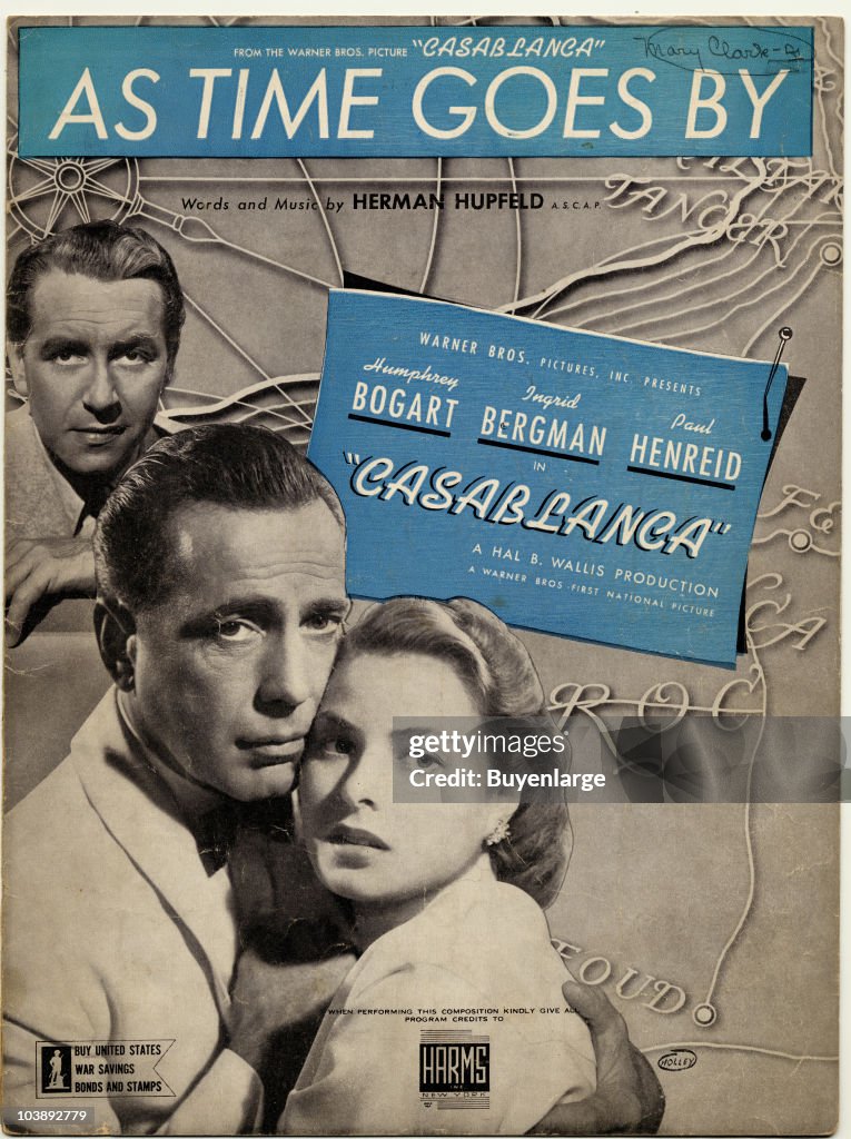 Cover of the sheet music for As Time Goes by from the movie... News