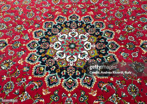 persian rug detail - persian culture stockfoto's en -beelden