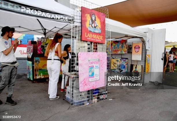 Vendors are seen during the 2018 Life Is Beautiful Festival on September 23, 2018 in Las Vegas, Nevada.