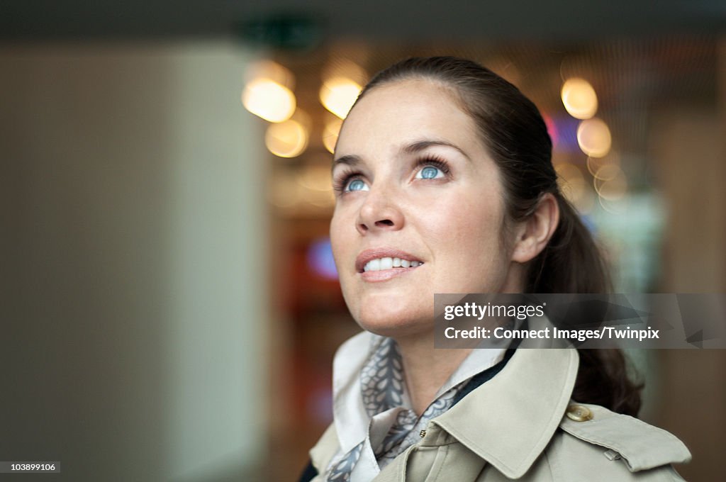 Portrait of a woman in airport