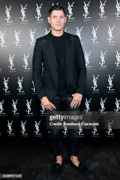 Aldo Montano attends "Ysl Beauty Club Milan" during Milan Fashion Week Spring/Summer 2019 on September 23, 2018 in Milan, Italy.