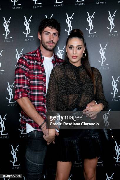 Ignazio Moser and Cecilia Rodriguez attend "Ysl Beauty Club Milan" during Milan Fashion Week Spring/Summer 2019 on September 23, 2018 in Milan, Italy.