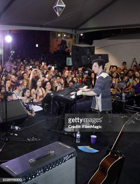 Lauv performs onstage at the Toyota Music Den during the 2018 Life Is Beautiful Festival on September 23, 2018 in Las Vegas, Nevada.