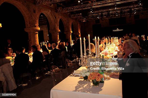 General view of atmosphere inside the Jaeger LeCoultre party during 67th Venice Film Festival at Teatro alle Tese on September 7, 2010 in Venice,...