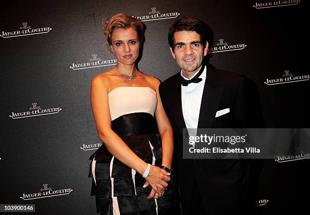 Actress Ksenia Alferova and Jaeger-LeCoultre CEO Jerome Lambert attend the Jaeger LeCoultre party during 67th Venice Film Festival at Teatro alle...