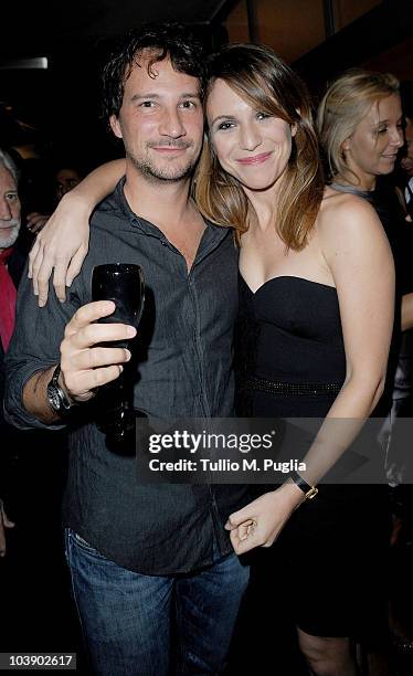 Valerio Mieli and Isabella Ragonese attends The Ciak Party hosted by the Lancia Cafe on September 7, 2010 in Venice, Italy.