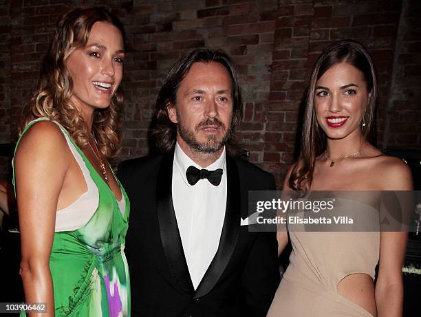 Models Yasmin Le Bon, Marc Newson and Amber Le Bon attend the Jaeger LeCoultre Party during the 67th Venice Film Festival at the Teatro alle Tese on...