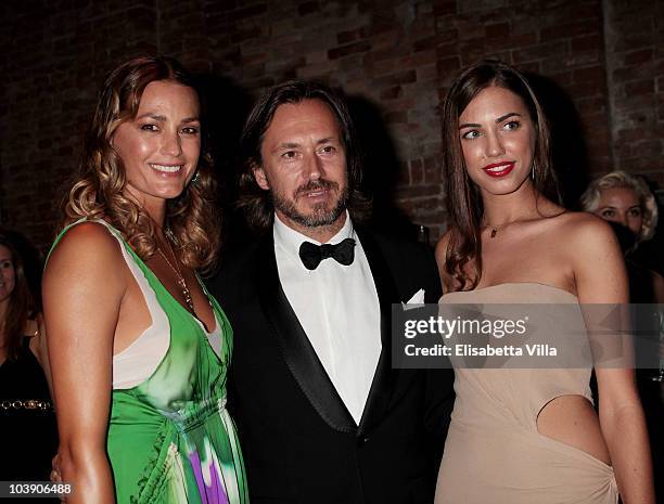 Models Yasmin Le Bon, Marc Newson and Amber Le Bon attend the Jaeger LeCoultre Party during the 67th Venice Film Festival at the Teatro alle Tese on...