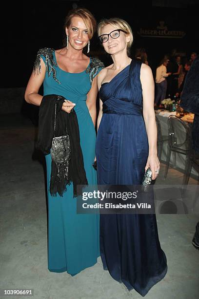 Olga Rodionova and Evelina Khromtchenko attend the Jaeger LeCoultre party during 67th Venice Film Festival at Teatro alle Tese on September 7, 2010...