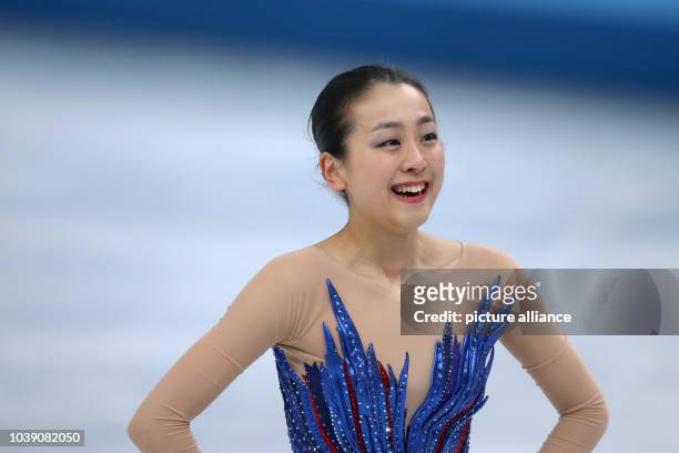 Mao Asada of Japan performs in the Women's Free Skating Figure Skating event at Iceberg Skating Palace during the Sochi 2014 Olympic Games, Sochi,...