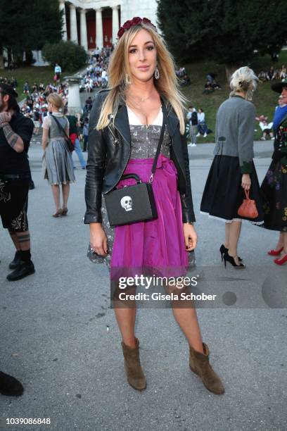 Alana Netzer, daughter of Guenter and Elvira Netzer during the Oktoberfest 2018 at Theresienwiese on September 23, 2018 in Munich, Germany.