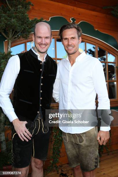 Thomas H. Rudy, Whiterock, Tino Schuster during the Oktoberfest 2018 at Theresienwiese on September 23, 2018 in Munich, Germany.