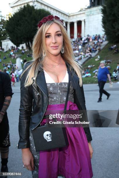 Alana Netzer, daughter of Guenter and Elvira Netzer during the Oktoberfest 2018 at Theresienwiese on September 23, 2018 in Munich, Germany.