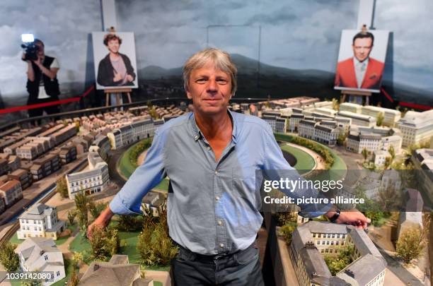 Director Andreas Dresen poses in a production set for the film 'Timm Thalers Fantasiewelt' during a press event at the Filmpark Babelsberg in...