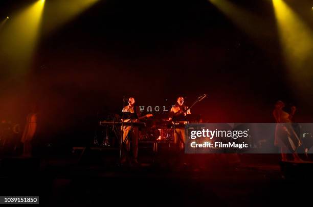 Jungle performs on Fremont Stage during the 2018 Life Is Beautiful Festival on September 23, 2018 in Las Vegas, Nevada.