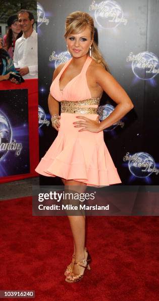 Tina O'Brien attends the 'Strictly Come Dancing' Series 8 Launch Show
