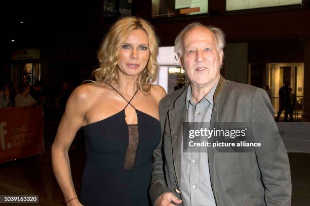 Director Werner Herzog and actress Veronica Ferres attend the premiere of the movie 'Salt and Fire' during the 41st Toronto International Film...