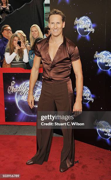 Professional dancer Brendan Cole attends the 'Strictly Come Dancing' Season 8 Launch Show at BBC Television Centre on September 8, 2010 in London,...