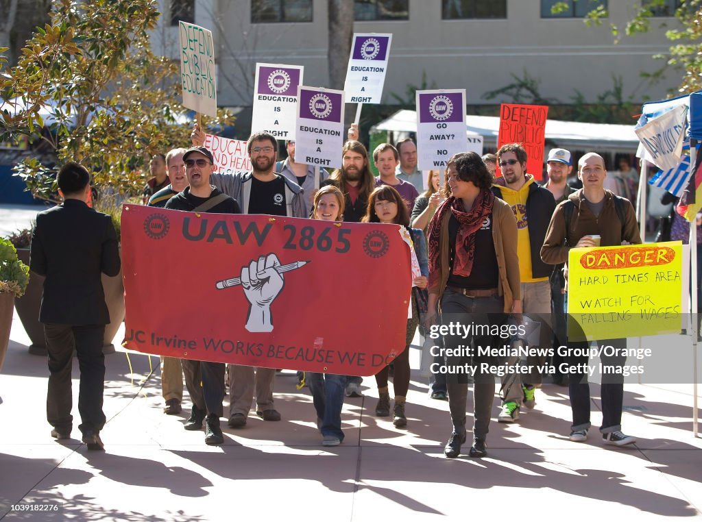 Students protest at UC, Irvine