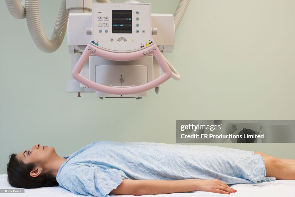 Hispanic patient having x-rays