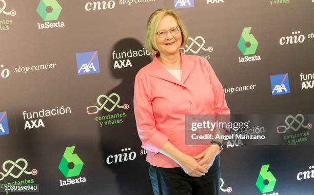 Elizabeth Blackburn attends the 'Presente y Futuro de la Investigación del Cancer' event on September 24, 2018 in Madrid, Spain.