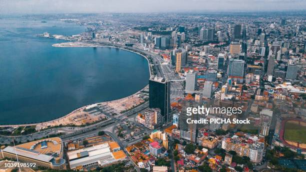 view of luanda - angola drone stock pictures, royalty-free photos & images