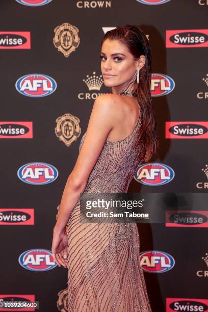 Charlotte Ennels attends 2018 Brownlow Medal at Crown Entertainment Complex on September 24, 2018 in Melbourne, Australia.